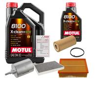 FEBI Controllo Set 6L MOTUL 8100 X-CLEAN 0W-30 Per Audi A4 Cabriolet 2.0