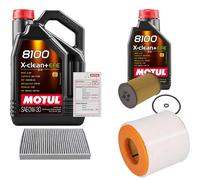 FEBI Controllo Set 6L MOTUL 8100 X-CLEAN 0W-30 Per Audi A6 40 TDI Mild