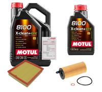 FEBI Controllo Set 6L MOTUL 8100 X-CLEAN 0W-30 Per BMW 1Er 118I 116I 2