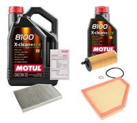 FEBI Controllo Set 6L MOTUL 8100 X-CLEAN 0W-30 Per BMW 3er Touring 330E 320I