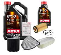 FEBI Controllo Set 6L MOTUL 8100 X-CLEAN 0W-30 Per Mercedes-Benz C-Klasse