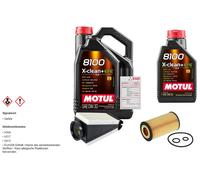 FEBI Controllo Set 6L MOTUL 8100 X-CLEAN 0W-30 Per Mercedes-Benz C-Klasse