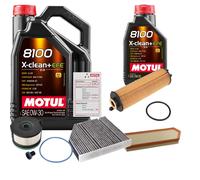 FEBI Controllo Set 6L MOTUL 8100 X-CLEAN 0W-30 Per Mercedes-Benz E-Klasse