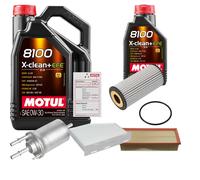 FEBI Controllo Set 6L MOTUL 8100 X-CLEAN 0W-30 Per VW Beetle Cabriolet 2.0