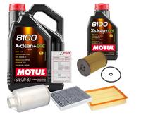 FEBI Controllo Set 6L MOTUL 8100 X-CLEAN 0W-30 Per VW Crafter Kasten 2.0 TDI