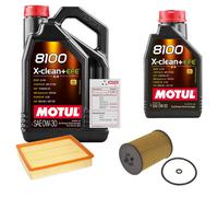 FEBI Controllo Set 6L MOTUL 8100 X-CLEAN 0W-30 Per VW Crafter Kasten 2.0 TDI