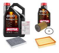FEBI Controllo Set 6L MOTUL 8100 X-CLEAN 0W-30 Per VW Crafter Kasten 2.0 TDI