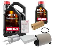 FEBI Controllo Set 6L MOTUL 8100 X-CLEAN 0W-30 Per VW EOS 2.0 FSI Golf V