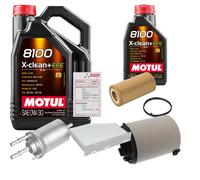 FEBI Controllo Set 6L MOTUL 8100 X-CLEAN 0W-30 Per VW EOS 2.0 FSI Golf V