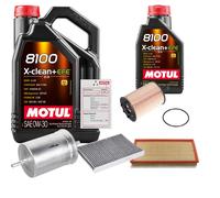 FEBI Controllo Set 6L MOTUL 8100 X-CLEAN 0W-30 Per VW Golf IV 2.3 V5 3.2 R32