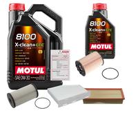 FEBI Controllo Set 6L MOTUL 8100 X-CLEAN 0W-30 Per VW Touran Van 1.9 TDI 2.0