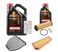 FEBI Controllo Set 6L MOTUL 8100 X-CLEAN EFE 5W-30 Per Mercedes-Benz C-Klasse