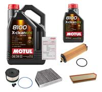 FEBI Controllo Set 6L MOTUL 8100 X-CLEAN EFE 5W-30 Per Mercedes-Benz E-Klasse