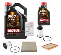 FEBI Controllo Set 6L MOTUL 8100 X-CLEAN EFE 5W-30 Per Opel Cascada 2.0 CDTi