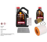 Febi Controllo Set 6L Motul 8100 x-Pulire 0W-30 per Audi A6 40 Tdi Mild