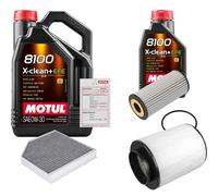 Febi Controllo Set 6L Motul 8100 x-Pulire 0W-30 per Audi A8 2.0 TFSI Quattro