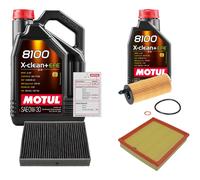 Febi Controllo Set 6L Motul 8100 x-Pulire 0W-30 per BMW Serie 1er 118i 116i