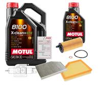 Febi Controllo Set 6L Motul 8100 x-Pulire 0W-30 per BMW Serie 3er 320d 318d 4