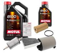 Febi Controllo Set 6L Motul 8100 x-Pulire 0W-30 per di Audi A3 Sportback
