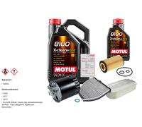 Febi Controllo Set 6L Motul 8100 x-Pulire 0W-30 per Mercedes Benz Classe C