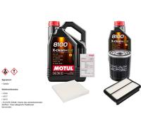 Febi Controllo Set 6L Motul 8100 x-Pulire 0W-30 per Mitsubishi Eclissi Croce