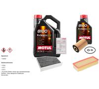 Febi Controllo Set 6L Motul 8100 x-Pulire 0W-30 per Per VW Passat Variant