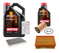 Febi Controllo Set 6L Motul 8100 x-Pulire 0W-30 per Seat Exeo Pezzi 2.0 Tdi