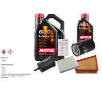 Febi Controllo Set 6L Motul 8100 x-Pulire 0W-30 per Seat Ibiza III 1.8 T Fr