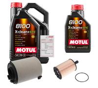 FEBI Controllo set 6L MOTUL 8100 X-PULIRE 0W-30 per VW Caddy III Scatola 2.0