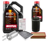 Febi Controllo Set 6L Motul 8100 x-Pulire 0W-30 per VW Di Multivan VI 2.0