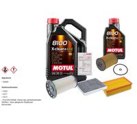 Febi Controllo Set 6L Motul 8100 x-Pulire 0W-30 per VW Di Passat Variant 2.0