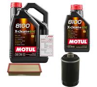 Febi Controllo Set 6L Motul 8100 x-Pulire 0W-30 per VW Golf Variant VI 2.0 Gti