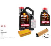 FEBI Controllo set 6L MOTUL 8100 X-PULIRE 0W-30 per VW Passat Variant 2.0 TDI