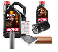 Febi Controllo Set 6L Motul 8100 x-Pulire 0W-30 per VW Transporter V. Bus