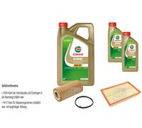 Febi Controllo Set 7L castrol edge IN Titanio FST 5W-30 Ll per Audi Tt 8J3