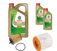 FEBI Controllo set 7L Castrol EDGE Titanio FST 5W-30 LL per Audi A6 Avant