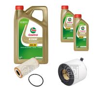 Febi Controllo Set 7L castrol edge Titanio FST 5W-30 Ll per Audi Q5 Fyb