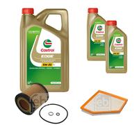 Febi Controllo Set 7L castrol edge Titanio FST 5W-30 Ll per Bwm 3
