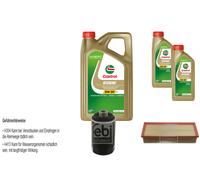 Febi Controllo Set 7L castrol edge Titanio FST 5W-30 Ll per VW Golf Variant VI