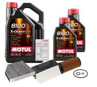 Febi Controllo Set 7L di Motul 8100 x-Clean 0W-30 per Mercedes-Benz