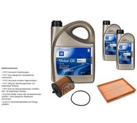 Febi Controllo Set 7L GM 5W-30 dexos2 Longlife per Opel Zafira B A05 2.2