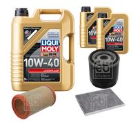 FEBI Controllo Set 7L LIQUI MOLY 10W-40 Leichtlauf Per Alfa Romeo 166 936