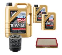 FEBI Controllo Set 7L LIQUI MOLY 10W-40 Leichtlauf Per Audi Cabriolet 8G7