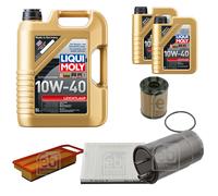 FEBI Controllo Set 7L LIQUI MOLY 10W-40 Leichtlauf Per Fiat Idea 350 1.9