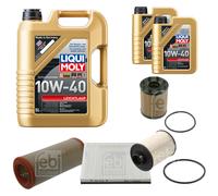 FEBI Controllo Set 7L LIQUI MOLY 10W-40 Leichtlauf Per Fiat Idea 350 1.9