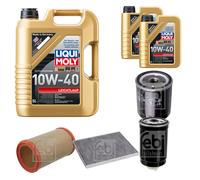 FEBI Controllo Set 7L LIQUI MOLY 10W-40 Leichtlauf Per Lancia Kappa 838A 2.4