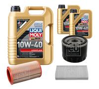 FEBI Controllo Set 7L LIQUI MOLY 10W-40 Leichtlauf Per Lancia Lybra SW 839BX
