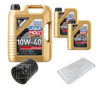 FEBI Controllo Set 7L LIQUI MOLY 10W-40 Leichtlauf Per Mazda MX-5 III NC 1.8
