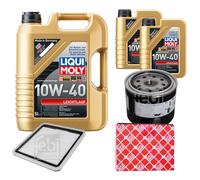 FEBI Controllo Set 7L LIQUI MOLY 10W-40 Leichtlauf Per Subaru Outback BR