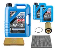 Febi Controllo Set 7L Liqui Moly 5W-30 da Molto Tempo High-Tech per VW Touareg